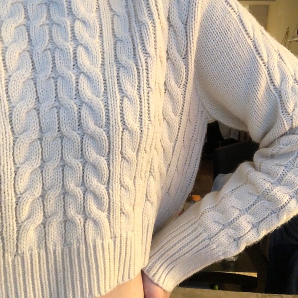 Cream cropped knit sweater - Picture 4 of 5